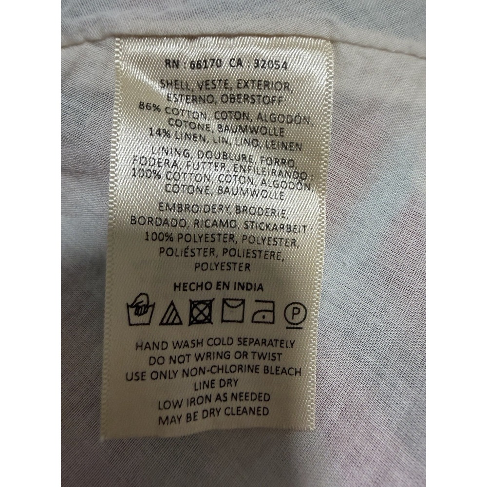Vanessa‎ Virginia Anthropologie Folk Art Dress Embroidered Floral Animals Size 6 - Picture 12 of 12